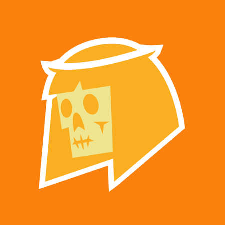 skull head cleopatra symbol icon logo. perfect used for logo, icon or etcのイラスト素材