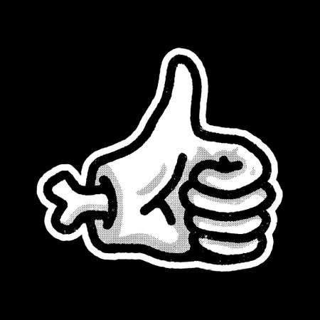 thumbs up image illustration line art, perfect used for logo, icon or printのイラスト素材