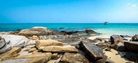 stone shores of the Samet islandの写真素材