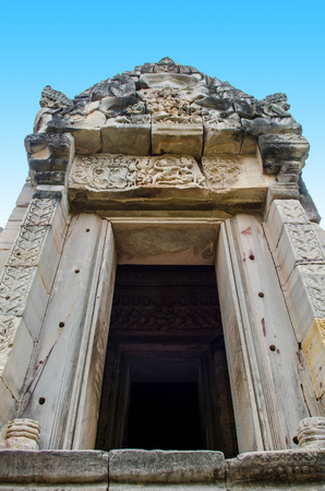 Entrance Central Pagoda, Stone Castle of Phimai History Park, Thailand.の写真素材