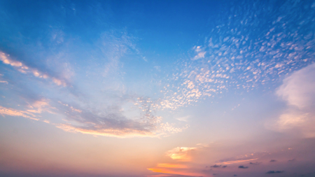 colorful evening sky with clouds.の写真素材