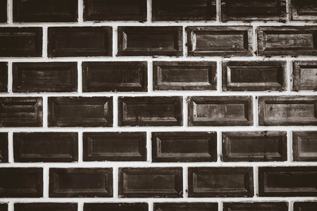 Contemporary brick of wall, Vintage tone.の写真素材