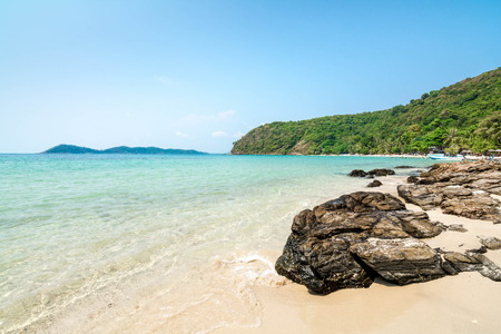 Clear water and beautiful White Sand Beach on Samet Island, Rayong, Thailand.の写真素材