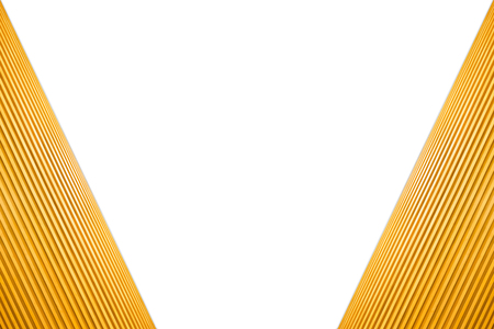 Stacked Trapezoid Frame Light Brown Wooden Isolated on white background.の写真素材