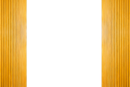 Frame Light Brown Wooden Isolated on white background.の写真素材