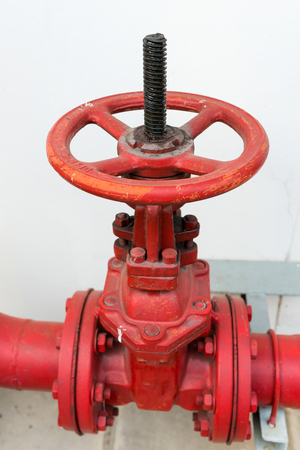 Water valve fire old, red color.の写真素材