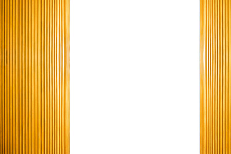 Frame Light Brown Wooden Isolated on white background.の写真素材