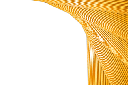 Stacked Polygon Frame Light Brown Wooden Isolated on white background.の写真素材