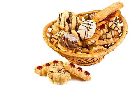 More fresh, delicious, sweet thin captain on a white background in a basketの写真素材