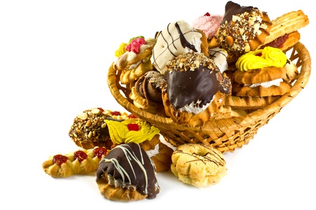 More fresh, delicious, sweet thin captain on a white background in a basketの写真素材