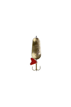 Four fishing floating wobbler hanging top of the screen isolated on whiteの写真素材