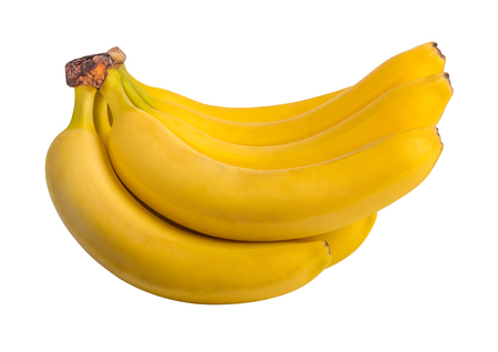 Bunch of bananas isolated on white background. Clipping Path.の写真素材