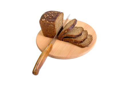 Bread sliced isolated on a white background