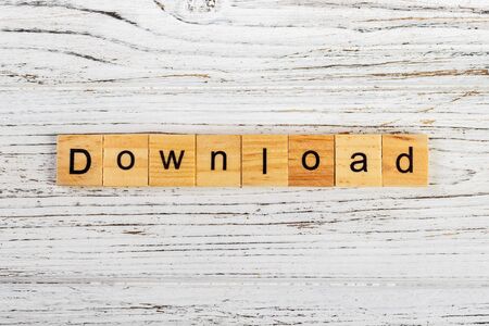 DOWNLOAD word made with wooden blocks conceptの写真素材