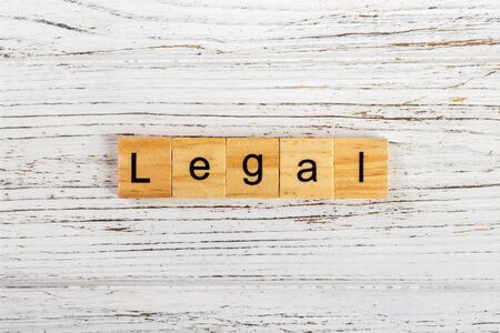 LEGAL word made with wooden blocks conceptの写真素材