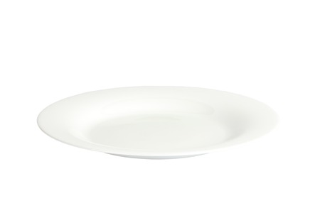 Empty plate isolated on a white background.の写真素材