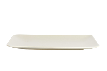 long matte rectangular plate isolated on white background.の写真素材