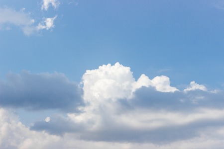 Blue sky background with clouds in sunny day.の写真素材