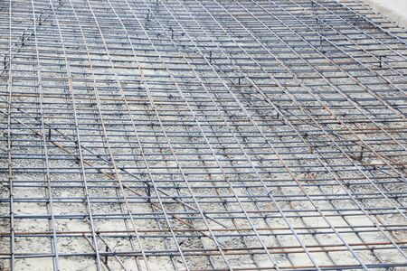 Background of reinforcing steel bars for building armature. Steel reinforcement in the construction...