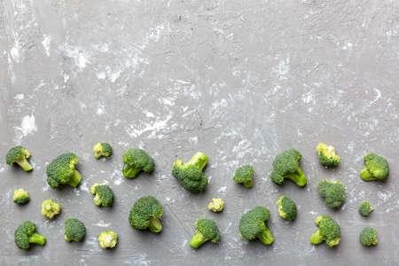 Fresh broccoli isolated on white backgroundの写真素材
