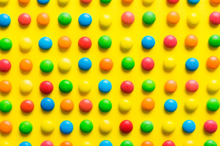 colorful candies as background top view. Seamless pattern with candy. Many sweet candies close-up.の写真素材