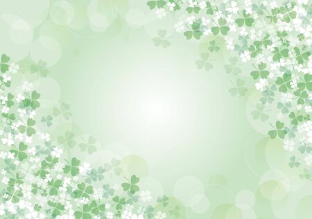Spring plant clover background material,のイラスト素材