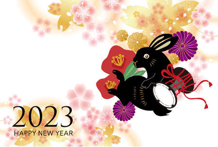 2023 Japanese New Year's card template material