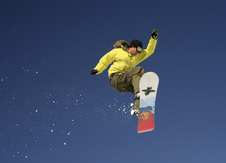 Snowboard Freestyler Jumpのeditorial素材