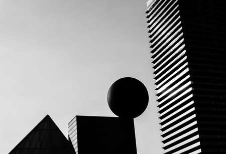 Beautiful different shapes in black and white photo   Barcelona 2013の写真素材