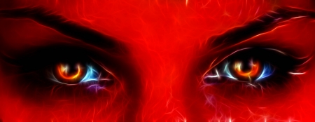 red colors of evil eyes の写真素材