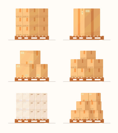 Logistics and delivery icon service isolated on white background. Postal service creative design. Vector flat illustration.のイラスト素材