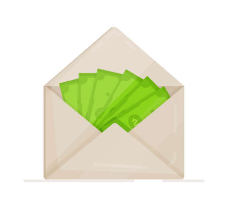 Vector illustration of investing money. Cashback money, online service concept. Icons for cashback, trade or payment transfer mobile apps.のイラスト素材