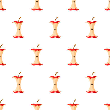 The pattern of the stumps is the decline of the apples. Vector illustration of wallpaper trash. Collection of junk to be taken to the landfill.のイラスト素材