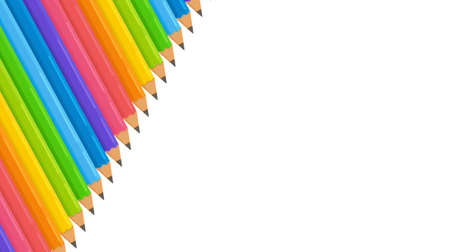 A colorful background of pencils. Vector illustration of pencils for drawing. Drawing courses. Background illustration of pens.のイラスト素材