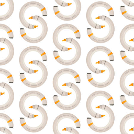 Vector illustration of the twisted marker pattern. Crayons for underlining topics and needed entries. Back to School. Seamless drawing of purchasing stationery for school or university.のイラスト素材