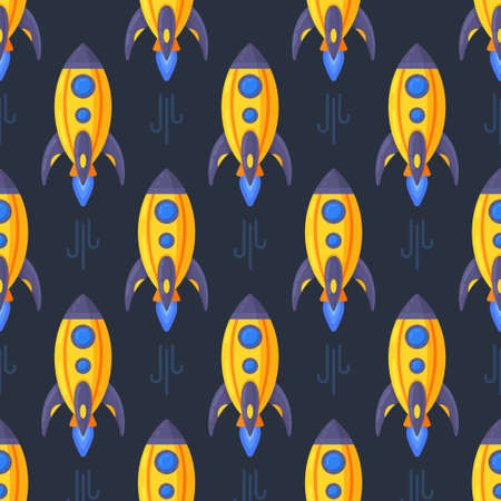 Vector illustration of the pattern of children's rackets. Infinity pattern illustration of children's toys. Wallpaper, bedding, carpet and the rest of the children's room.のイラスト素材