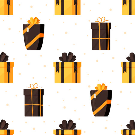 A poster or banner depicting the Black Friday sale. Concept of seasonal discounts. Vector illustration of black friday pattern.のイラスト素材