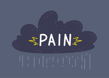 The concept of rain clouds on a gray background. Vector illustration of a children's coloring book. beautiful print.のイラスト素材