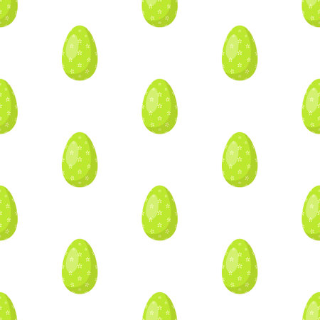 A seamless Easter egg design. Vector illustration of a holiday egg pattern. Egg background wallpaper.のイラスト素材