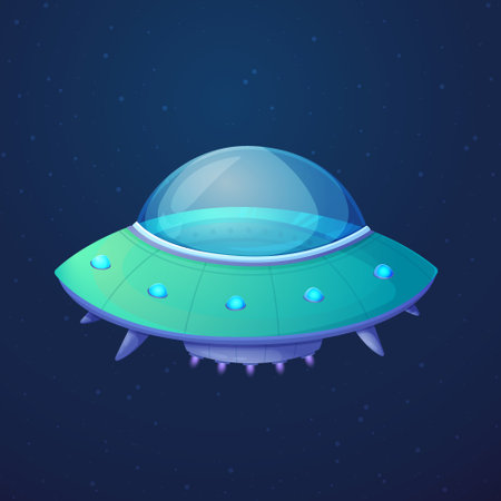 Rocket spaceship. Vector illustration of the spacecraft. technology. Cartoon of a spaceship for web design.の写真素材