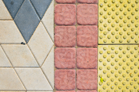 Tactile Paving Slabs Texture . Blind way.Traffic route for blind peoplesの写真素材