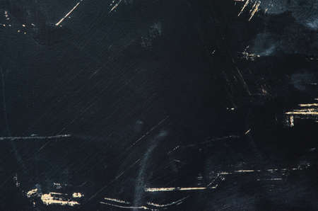 Black texture of the painted board with scratches. Black blackboard slate with nothing on it. Blank chalkboardの写真素材