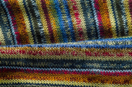 Colorful Knit Fabric Texture. Blank Background of Knitted Sweater Cloth