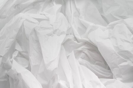 White Plastic Bag Texture. Abstract Wrinkled Background of Plastic Garbageの写真素材