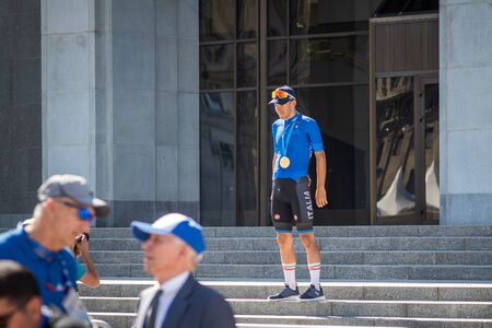 Minsk, Belarus - 23 Jun 2019. The cycling competitions of the 2019 2nd European Games in Minsk,...