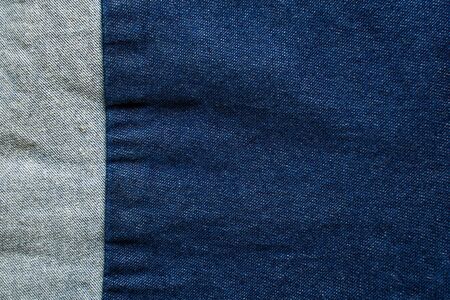 Navy blue fabric texture background top view.の写真素材
