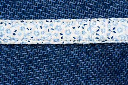 Blue fabric texture. Textile Background