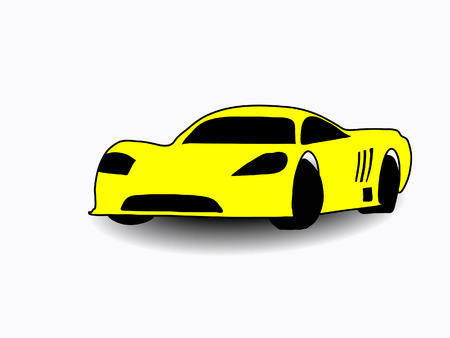 yellow carのイラスト素材