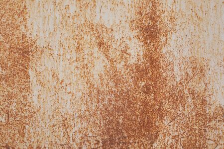The texture of the iron wall with rust