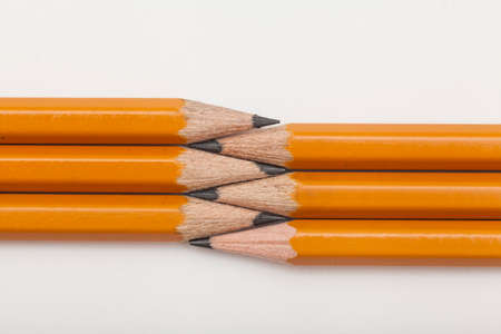 pencils for sketching on white backgroundの写真素材